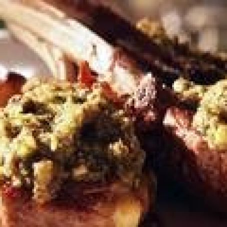 Seared Rack of Lamb with Pistachio Tapenade