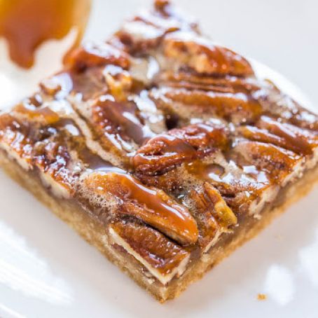 Salted Caramel Maple Pecan Pie Bars