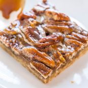 Salted Caramel Maple Pecan Pie Bars