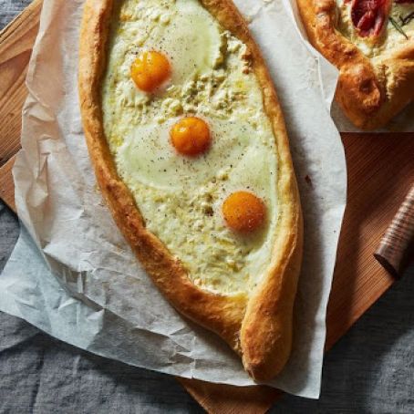 Khachapuri (Georgian Cheese and Egg Bread)
