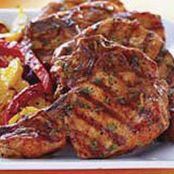 Cilantro-BBQ Grilled Pork Chops