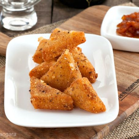 Fried Manchego with Tomato & Orange Blossom Jam