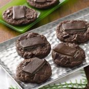 Mint Thumbprint Double Chocolate Chunk Cookies