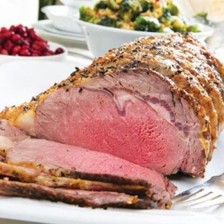Standing Rib Roast with 2 Sauces