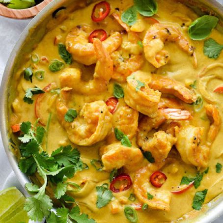 Shrimp In Thai Coconut Sauce