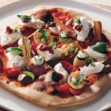 late summer garden pizza / pizza vegetariana d'estate