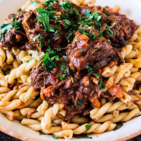 Braised Beef Ragu with Gemelli