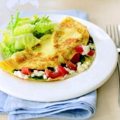 Spinach, Feta, and Tomato Omelet