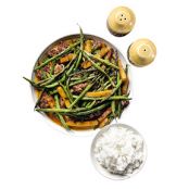 Blistered Green Beans w/Pork, Pineapple, Basil