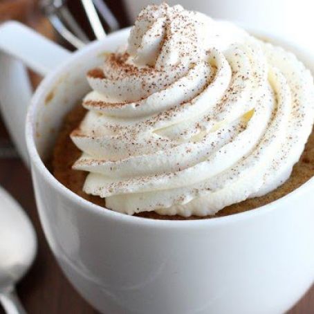 Pumpkin Spice Latte Mug Cakes