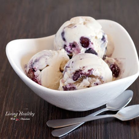 Blueberry Cheesecake Ice Cream (Dairy Free, Paleo)