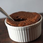 Intensely Bittersweet Chocolate Souffles
