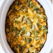 Chicken and Broccoli Slow Cooker Lasagna