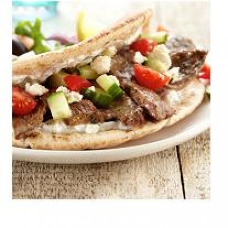 Greek Lamb Pita with Tzatziki Sauce
