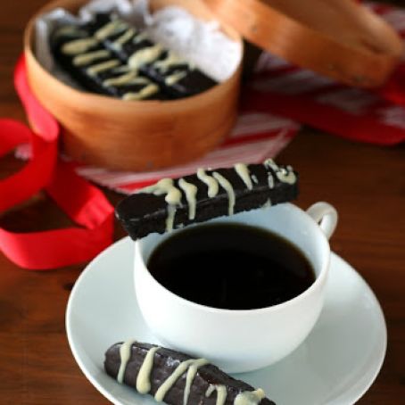 Triple Chocolate Peppermint Biscotti (Low Carb, Gluten Free)