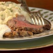 Peppered Beef Tenderloin with Mustard and Horseradish Sauce