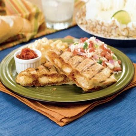 Chicken Tender Panini and Tomato Chutney With Confetti Rice Salad