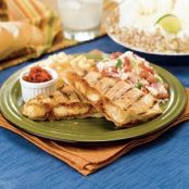 Chicken Tender Panini and Tomato Chutney With Confetti Rice Salad