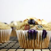 quickbread - Blueberry Almond (Date-Sweetened) Muffins