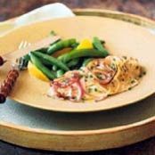 BROILED BLUEFISH w/RED ONION & CITRUS DRESSING