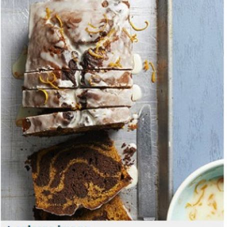 Dark Chocolate and Pumpkin Swirl Cake