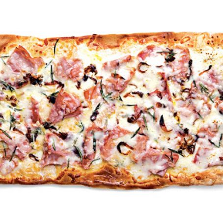 Ham and Caramelized Onion Pizza