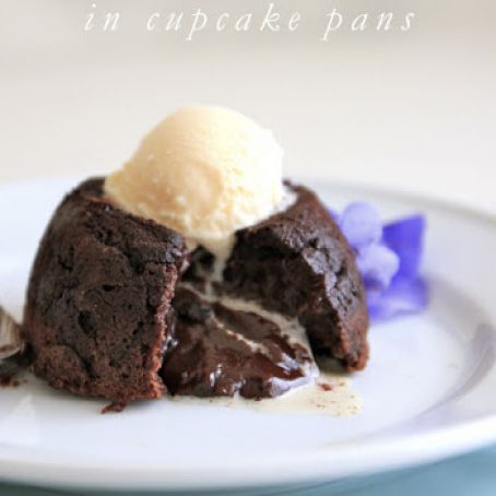 Chocolate Molten Cakes in Cupcake Pan