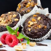 Peanut butter chocolate zucchini muffins