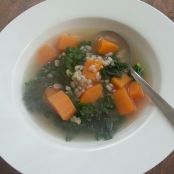 Super Easy 5-Ingredient Sweet Potato and Kale Soup