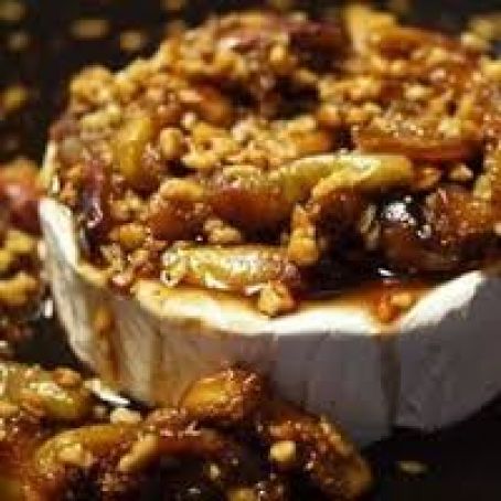Phyllo-wrapped Baked Brie with Orange Marmalade and Walnuts
