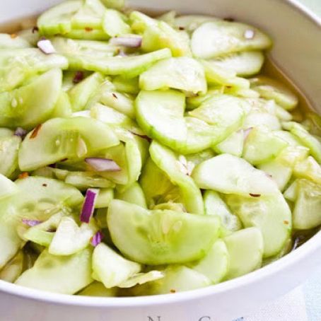 Honey Sweetened Cucumber Salad