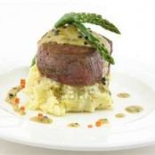Filet Mignon with Green Peppercorn Cream Sauce