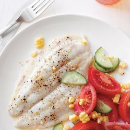 Broiled Fish with Summer Salad