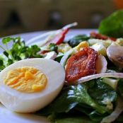EGG - Spinach Salad with Warm Bacon Dressing