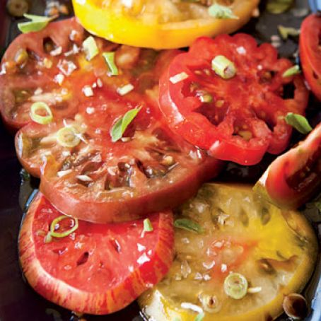 Heirloom Tomato Salad with Two Vinegars
