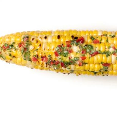 Corn on the Cob with Spicy Cilantro Butter