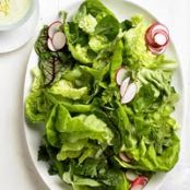 Herb Salad with Creamy Lemon Dressing