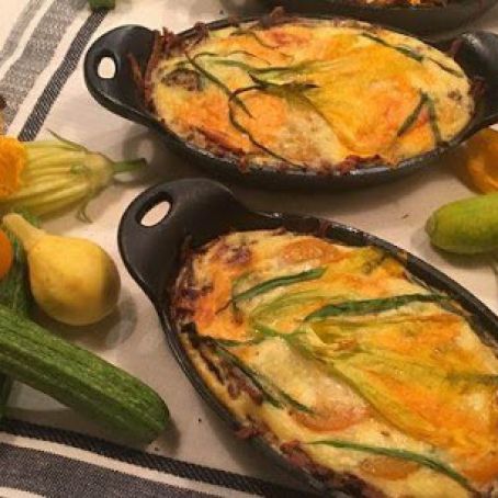 Zucchini and tomato pie