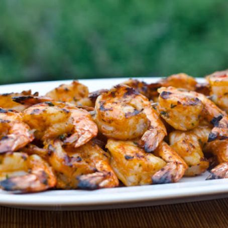 Grilled Shrimp Skewers with Tomato, Garlic & Herbs