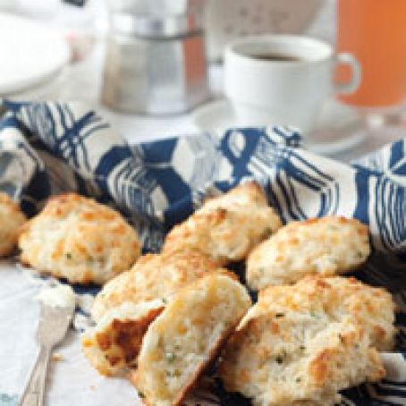 White Cheddar-Chive Drop Biscuits