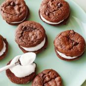 Cookies - Cake-Mix Mint Chocolate Sandwich Cookies