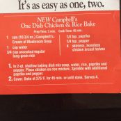 Campbell's One Dish Chicken & Rice Bake