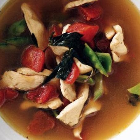 THAI STYLE CHICKEN SOUP w/BASIL