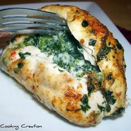 Cajun Chicken Stuffed with Pepper Jack Cheese & Spinach