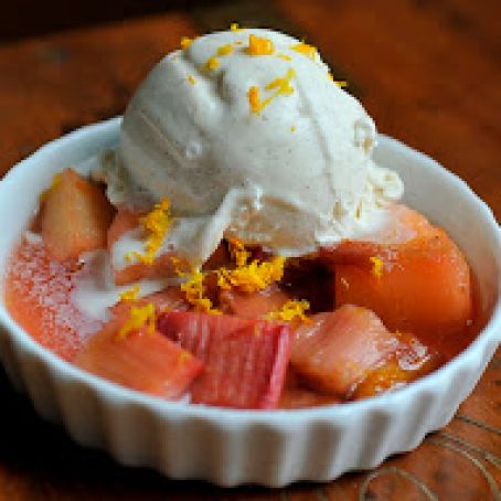 Rhubarb with Earl Grey Tea, Cardamom, and Orange Zest