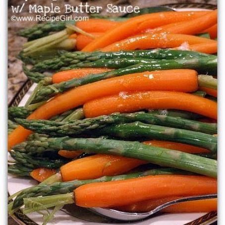 Asparagus and Carrots with Maple-Butter Sauce