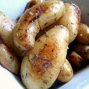Stovetop Cracked Fingerling Potatoes