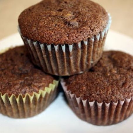 Whole Wheat Chocolate Zucchini Muffins