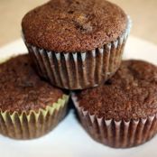 Whole Wheat Chocolate Zucchini Muffins