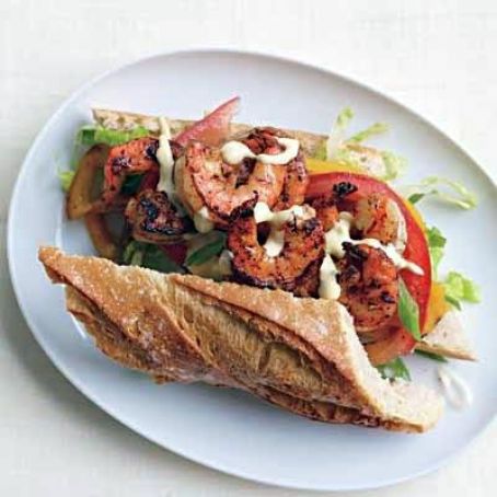 Blackened Shrimp Po' Boy